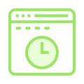 Web page clock color line icon Royalty Free Stock Photo