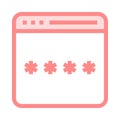 Web page code color line icon