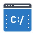 Web page coding glyphs double color icon Royalty Free Stock Photo