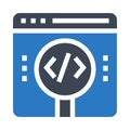 Web page coding search glyphs double color icon