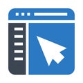 Web page cursor glyphs double color icon