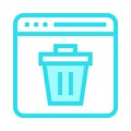 Web page delete color line icon Royalty Free Stock Photo