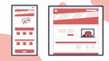 Web page design on devices, responsive layout and digital interface vector design Generative AI Royalty Free Stock Photo