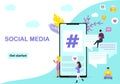 Web page design template for social media