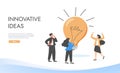 Web page design templates collection of business solution and analysis, startup, innovative ideas, investment. Design