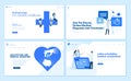 Web page design templates collection of healthcare