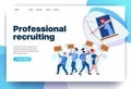 Web page design templates for professional recruiting