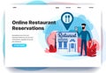 Web page design templates for restaurant reservation