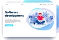 Web page design templates for software development Royalty Free Stock Photo