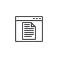 Web page document file outline icon Royalty Free Stock Photo