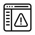 Web page error vector line icon Royalty Free Stock Photo