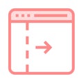 Web page forward color line icon Royalty Free Stock Photo