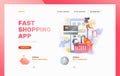 Fast Shopping App Web Page Header