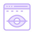 Web page hide color line icon Royalty Free Stock Photo