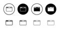 Web page icon Flat fill set collection Royalty Free Stock Photo