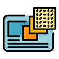 Web page interface icon color outline vector Royalty Free Stock Photo