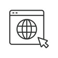 Web page internet, icon in line design. Web, page, internet, website, online, design, browser on white background vector