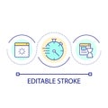 Web page loading time loop concept icon Royalty Free Stock Photo