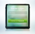 Web page login password security screen