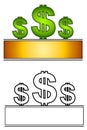 Web Page Logo Dollar Signs 3