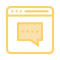 Web page message color line icon Royalty Free Stock Photo
