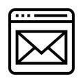 Web page message vector line icon Royalty Free Stock Photo