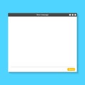 Web Page Opened Email Blank Empty Template Mockup. Vector