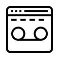 Web page recording vector line icon Royalty Free Stock Photo