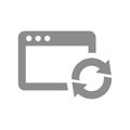 Web page refresh vector icon