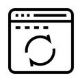 Web page reload vector line icon Royalty Free Stock Photo