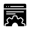Web page setting glyph vector icon