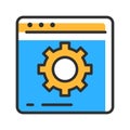 Web page setting line icon. User setting symbol. Vector illustartion Royalty Free Stock Photo
