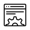Web page setting line vector icon Royalty Free Stock Photo