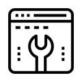 Web page setting vector line icon Royalty Free Stock Photo