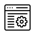 Web page setting vector line icon Royalty Free Stock Photo