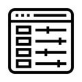 Web page setting vector line iconc Royalty Free Stock Photo