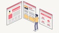 Web page template, website layout and user interface design. vector design Generative AI Royalty Free Stock Photo