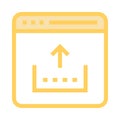 Web page upload color line icon Royalty Free Stock Photo