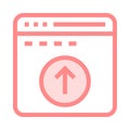 Web page upload color line icon Royalty Free Stock Photo