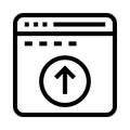 Web page upload vector line icon Royalty Free Stock Photo