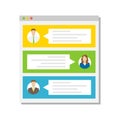 Web page with users commentaries Royalty Free Stock Photo