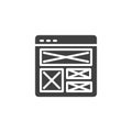 Web Page wireframe vector icon Royalty Free Stock Photo