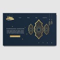 Web pages specially designed for Ramadan celebrations. Vector illustration. EPS 10