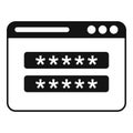 Web password icon simple vector. Data privacy Royalty Free Stock Photo