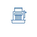 Pasta making line icon concept. Pasta making flat vector symbol, sign, outline illustration.