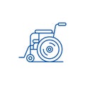 Patient chair line icon concept. Patient chair flat vector symbol, sign, outline illustration.