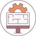 Web pc software architecture design icon vector