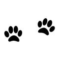 Pet paws print vector illustration on white background