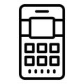 Web phone app icon outline vector. Internet cellphone Royalty Free Stock Photo