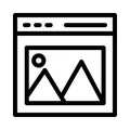 Web photo thin line vector icon